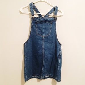 Denim overall dress
